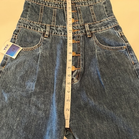 YKK Jeans Wide Leg High Rise NWT Size L - Picture 6 of 16